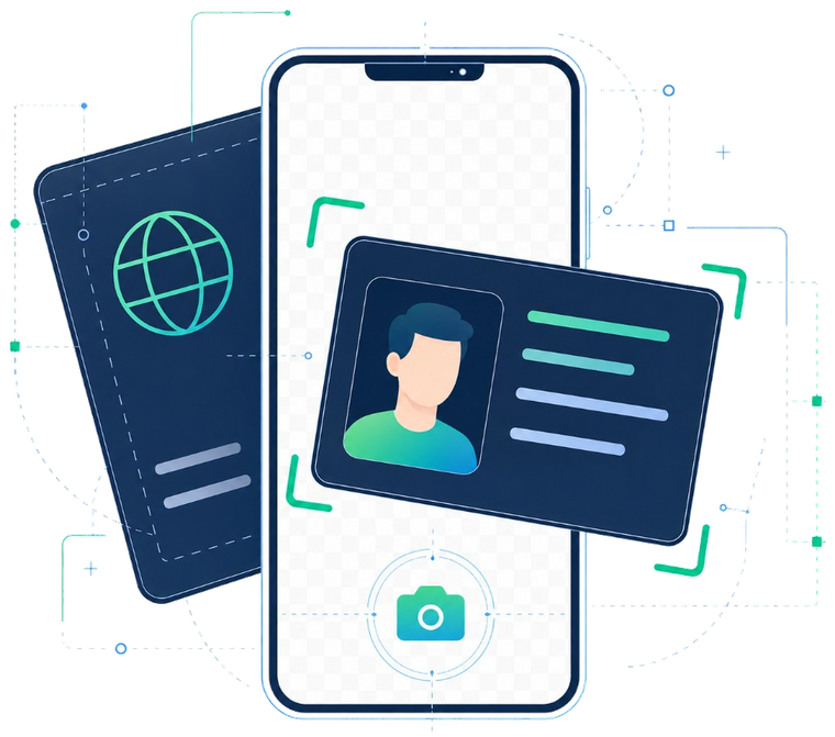 Identity document and passport verification on mobile